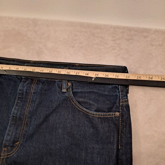 Levi's 569 Jeans Mens  42 X 32 (42 X 30) Loose Straight Fit Dark Wash - Picture 6 of 9